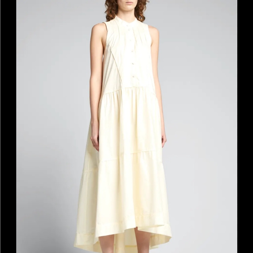 Jonathan Simkhai Melon Ellery Ruched Poplin Maxi